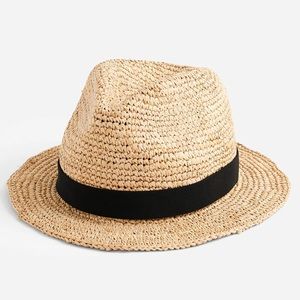 Packable straw hat J.Crew new with tags